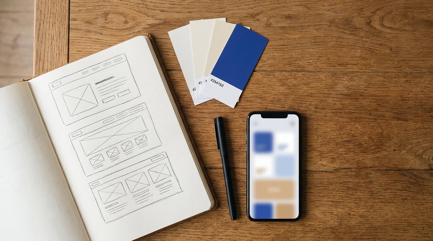 Conception de la maquette d'un site web : wireframes, structure des pages et choix des couleurs