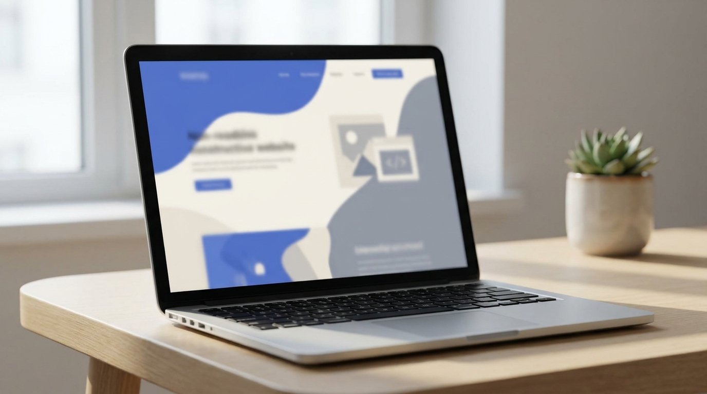 Site web vitrine moderne et rapide créé pour une entreprise alsacienne, affiché sur un ordinateur portable